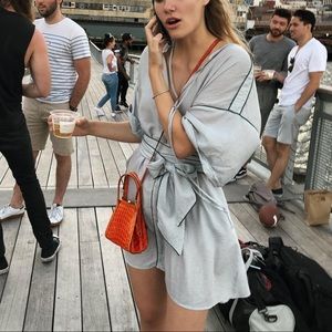 SHAYNE nyc silk tunic wrap dress